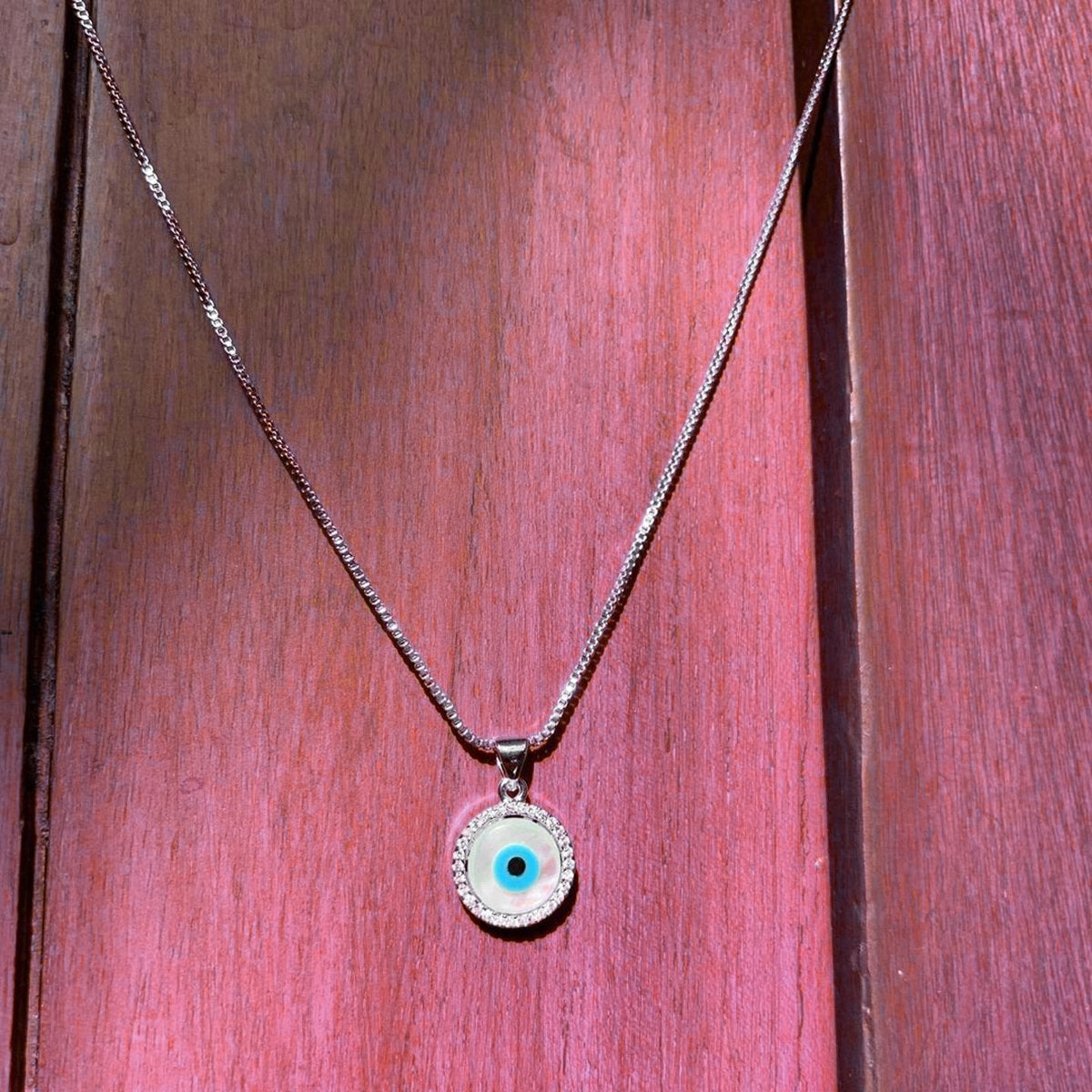 Turkish Evil Eye American Diamond Gold Necklace Pendant Chain Bulk