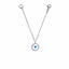Evil Eye Mother Of Pearl CZ Silver Slim Link Chain Watch Charm Bulk
