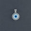 Evil Eye Mother Of Pearl Zirconia Silver Pendant Charm Bulk