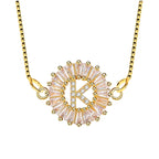 CZ Gold Initial Alphabet Letter B Necklace Pendant Chain Bulk