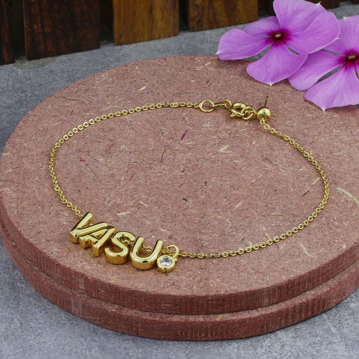 Gold Chain Alphabet Initial Letter Bracelet For Women Bulk