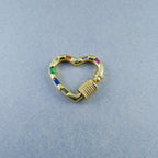 Rainbow Heart Gold Copper Charm For Women Bulk
