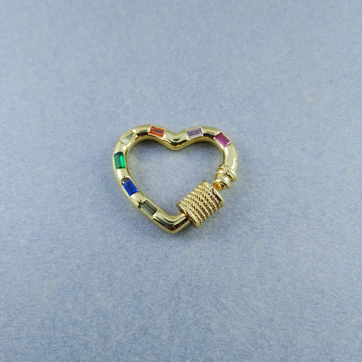 Rainbow Heart Gold Copper Charm For Women Bulk
