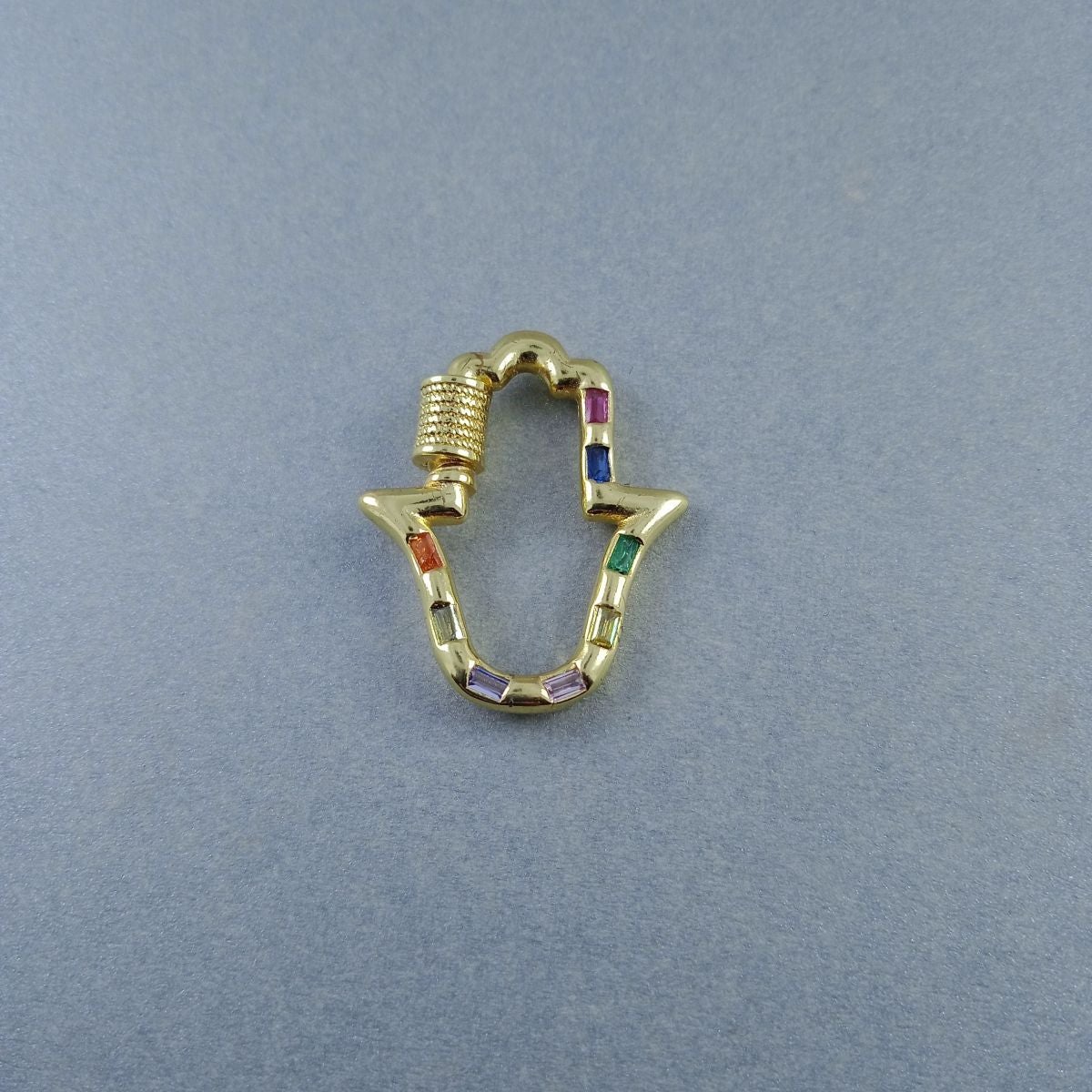 Rainbow Hamsa Gold Copper Charm For Women Bulk