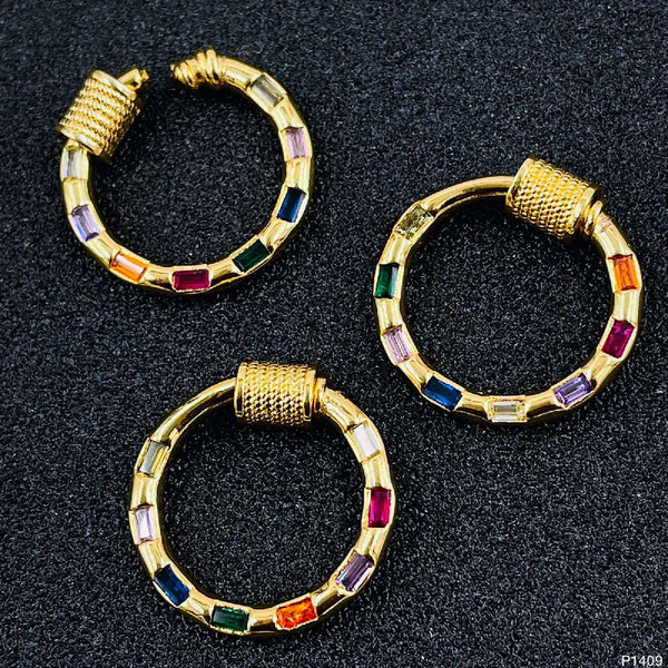 Rainbow Round Gold Copper Charm For Women Bulk Main image