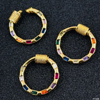 Rainbow Round Gold Copper Charm For Women Bulk