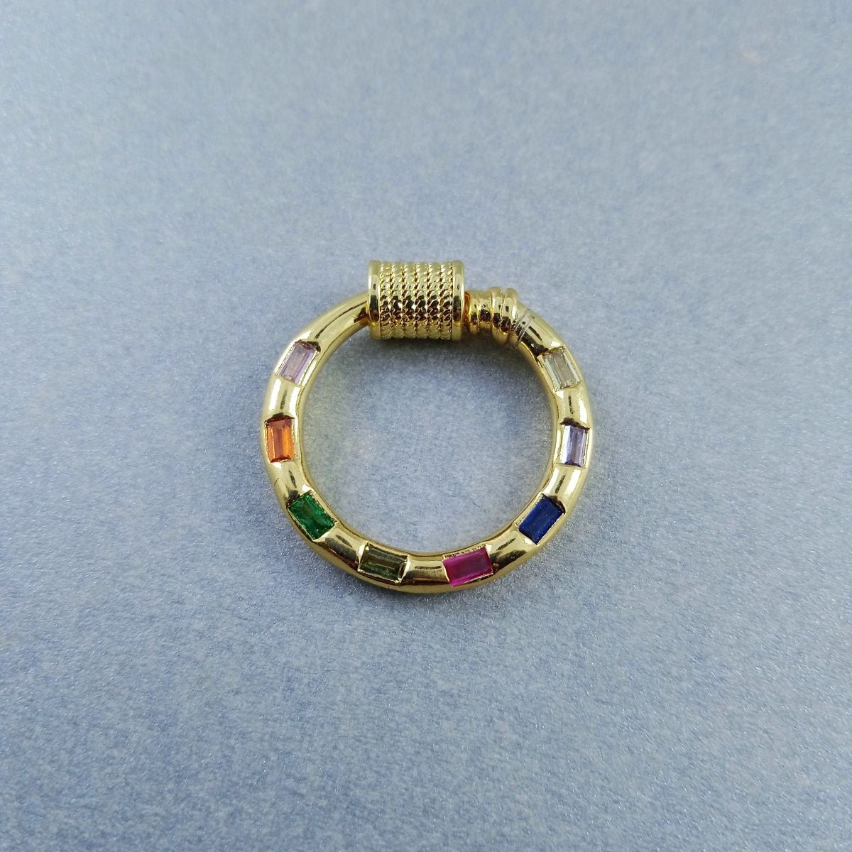 Rainbow Round Gold Copper Charm For Women Bulk
