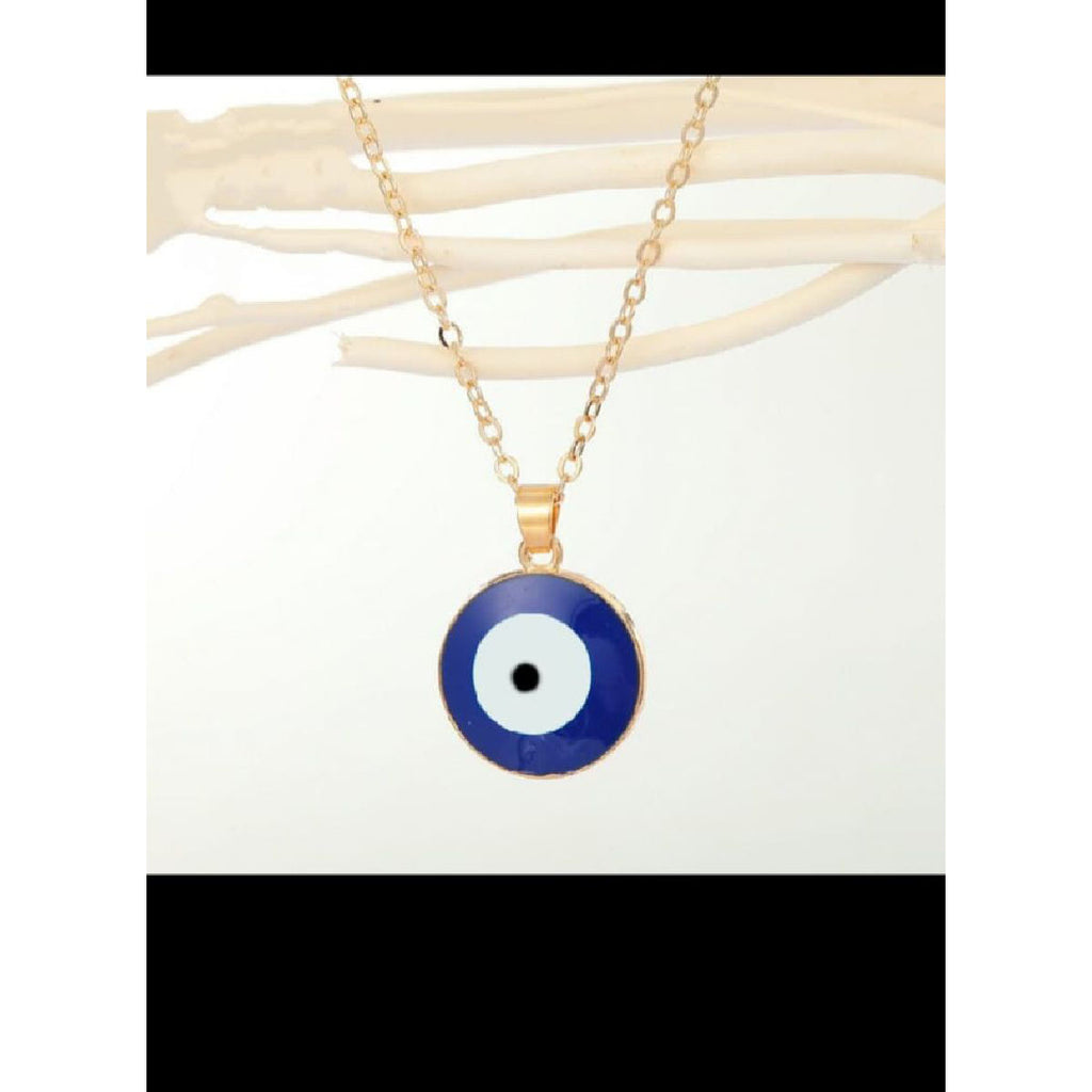 Tiny Blue Turkish Evil Eye Pendant Chain Necklace For Women Bulk