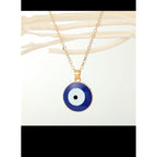 Tiny Blue Turkish Evil Eye Pendant Chain Necklace For Women Bulk