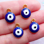 Tiny Blue Turkish Evil Eye Pendant Chain Necklace For Women Bulk