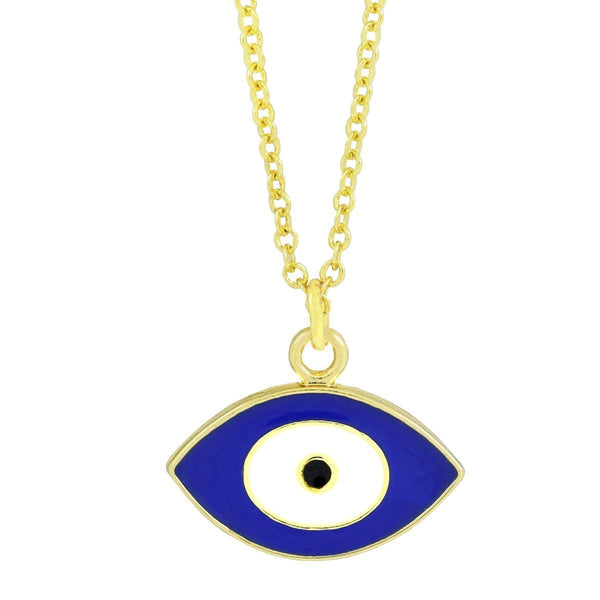 Oval Blue Turkish Evil Eye Nazariya Pendant Chain Necklace Women Bulk Secondary image