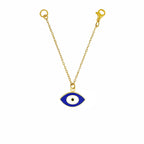 Oval Blue Turkish Evil Eye Nazariya Slim Link Chain Watch Charm Bulk
