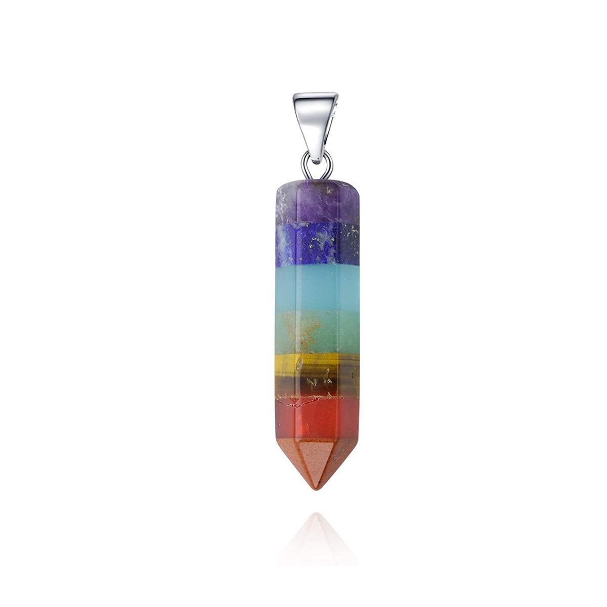 7 Chakra Natural Healing Gemstone Crystal Energy Pendant Necklace Main image