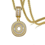 CZ Crystal Gold Initial Alphabet Letter A Necklace Pendant Chain Bulk