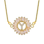 CZ Gold Initial Alphabet Letter B Necklace Pendant Chain Bulk