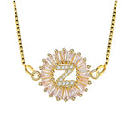 CZ Gold Initial Alphabet Letter B Necklace Pendant Chain Bulk