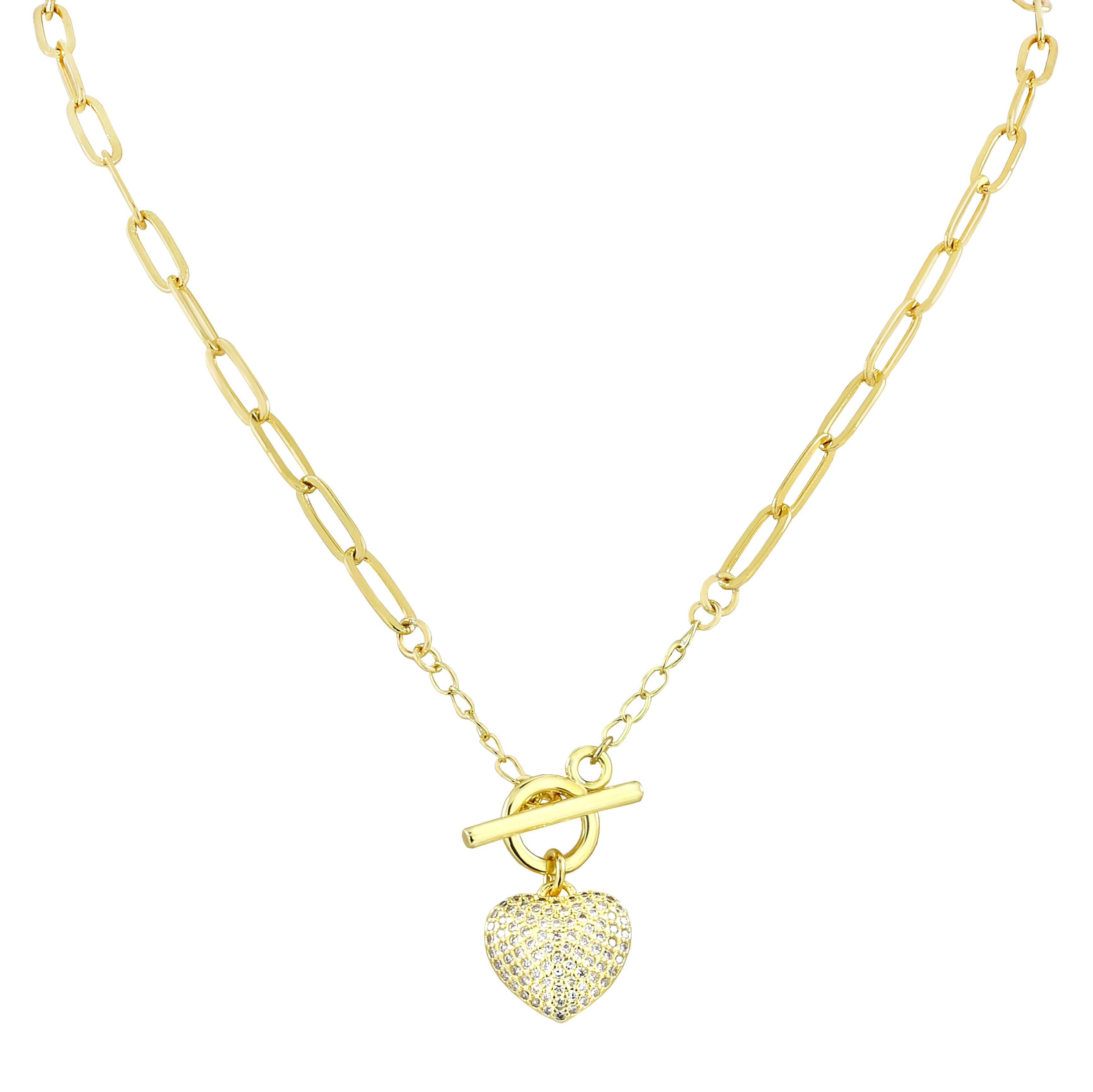 Heart Toggel Link Chain Necklace Pendant Chain Bulk