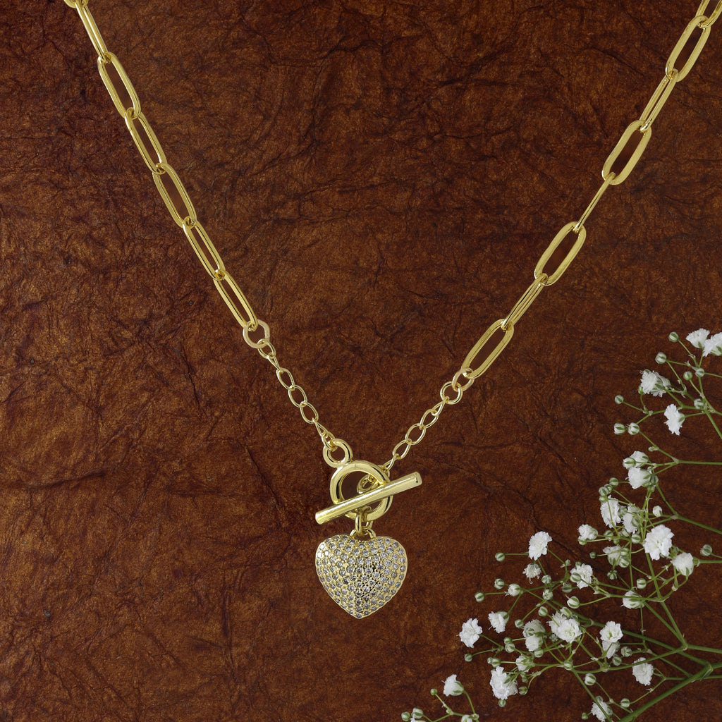 Heart Toggel Link Chain Necklace Pendant Chain Bulk