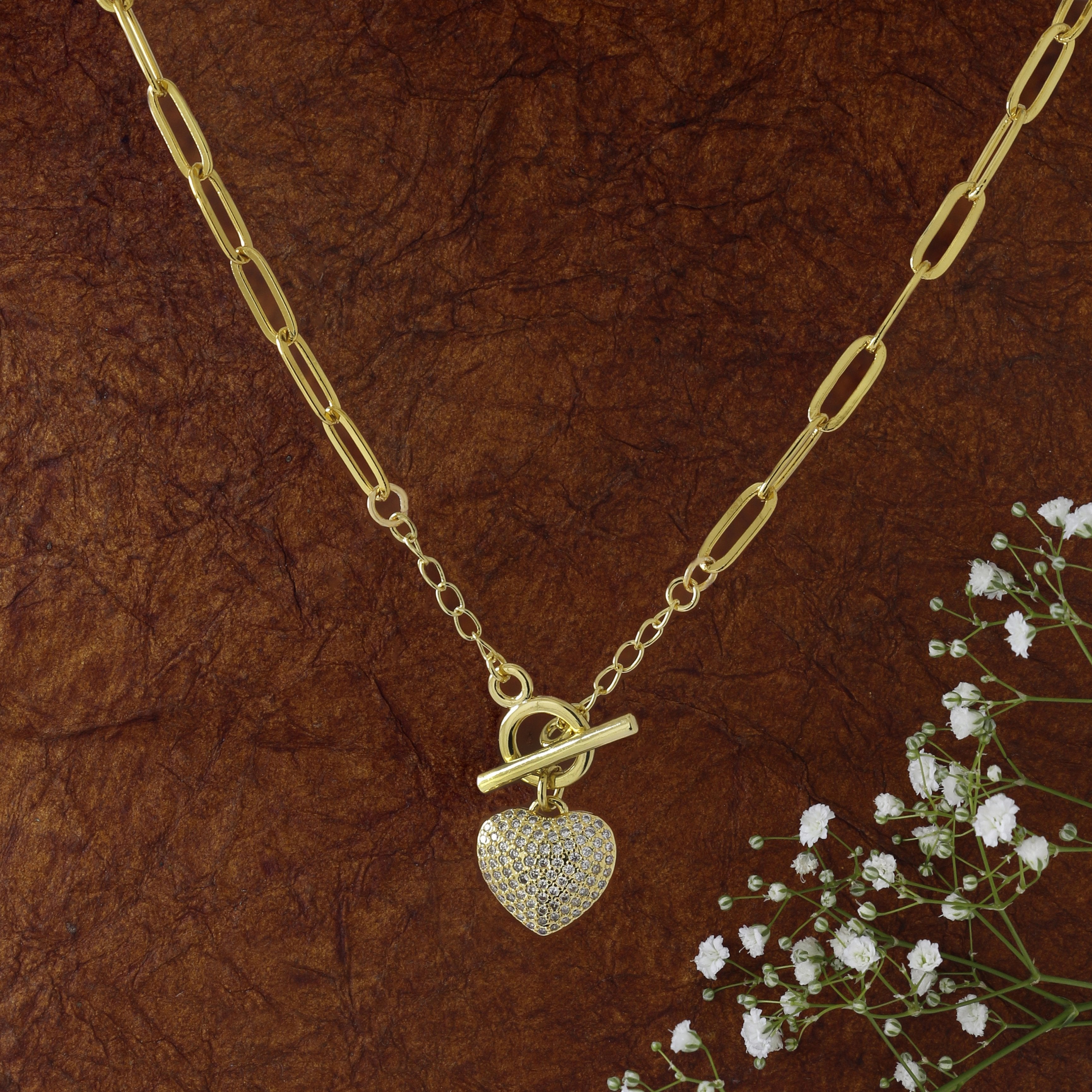 Heart Toggel Link Chain Necklace Pendant Chain Bulk