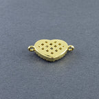 Heart Evil Eye Nazariya White Gold CZ Charm Centre Pcs Bulk