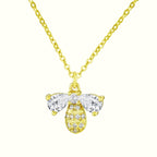 Honeybee Gold American Diamond Necklace Pendant Chain Bulk