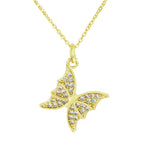 Butterfly Round Gold Necklace Pendant Chain Bulk