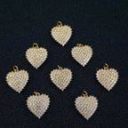 Heart Love Valentines Gold Cubic Zirconia Pendant Necklace Women Bulk