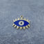 Evil Eye Eyelash Gold Blue Enamel Copper Charm For Women Bulk