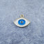 Evil Eye Gold White Blue Enamel Copper Charm For Women Bulk