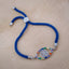 Rainbow Evil Eye Copper Silver Blue CZ Thread Bracelet Bulk