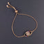 Rainbow Evil Eye Rose Gold Copper Slider Bracelet For Women Bulk