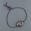 Rainbow Evil Eye CZ Crystal Black Silver Slider Bracelet Bulk