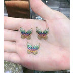 Rainbow Butterfly Gold Zircon Copper Charm For Women Bulk