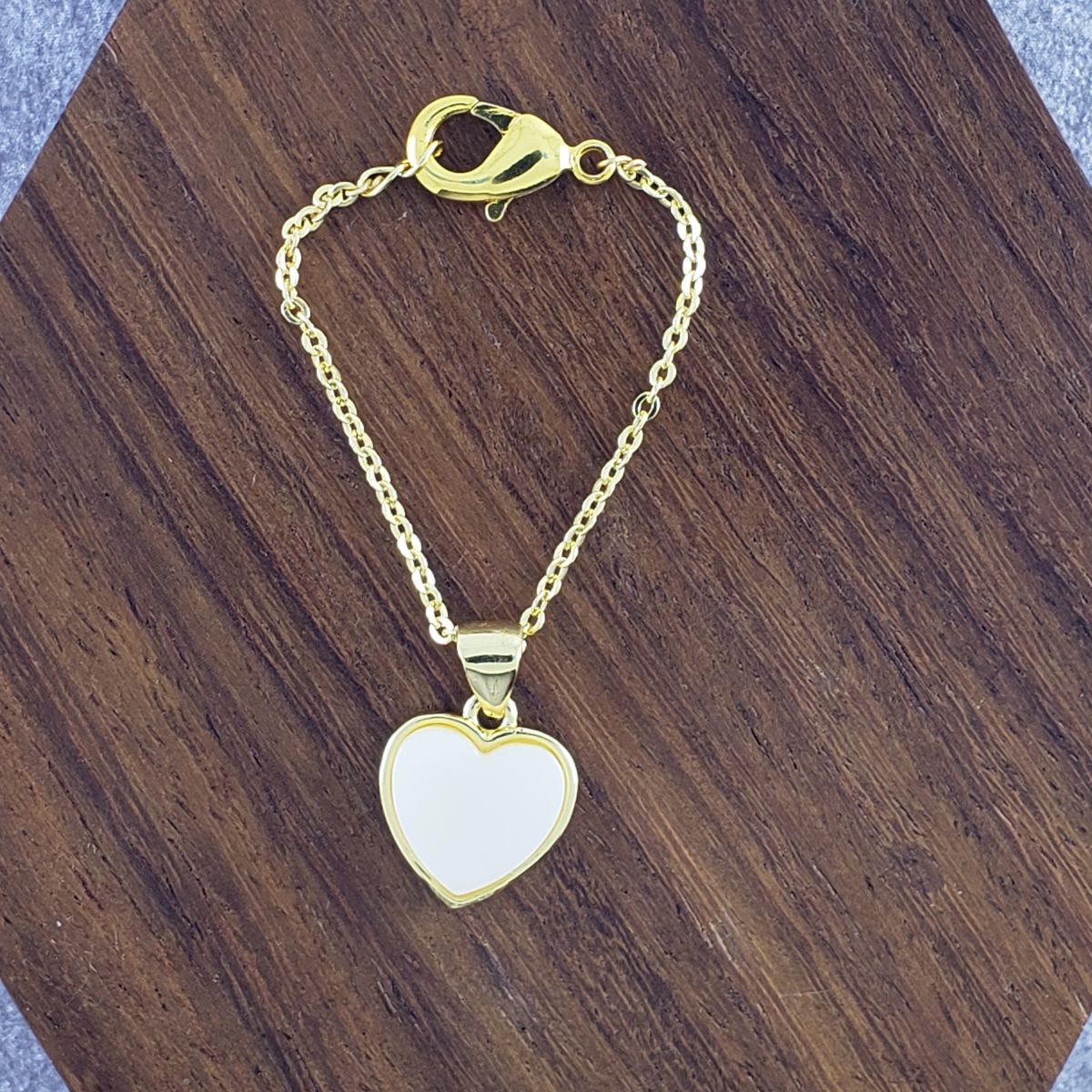 Heart White Gold Slim Link Chain Watch Charm For Women Bulk