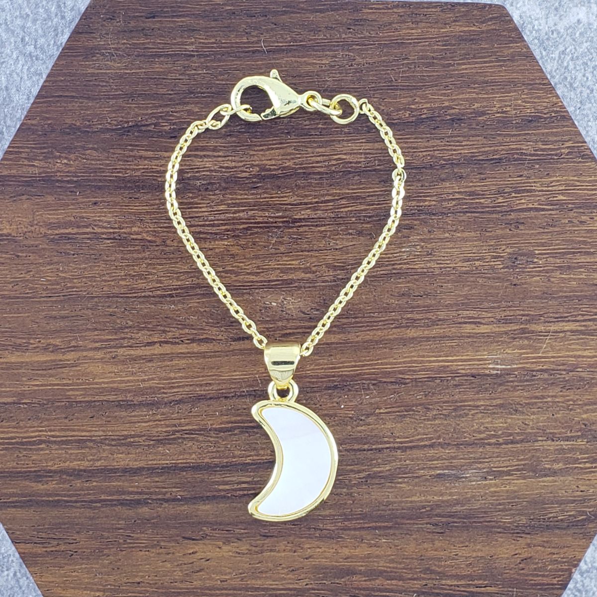 Moon White Gold Slim Link Chain Watch Charm For Women Bulk