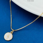 Copper CZ Gold White Daily Necklace Pendant Chain Girls Bulk