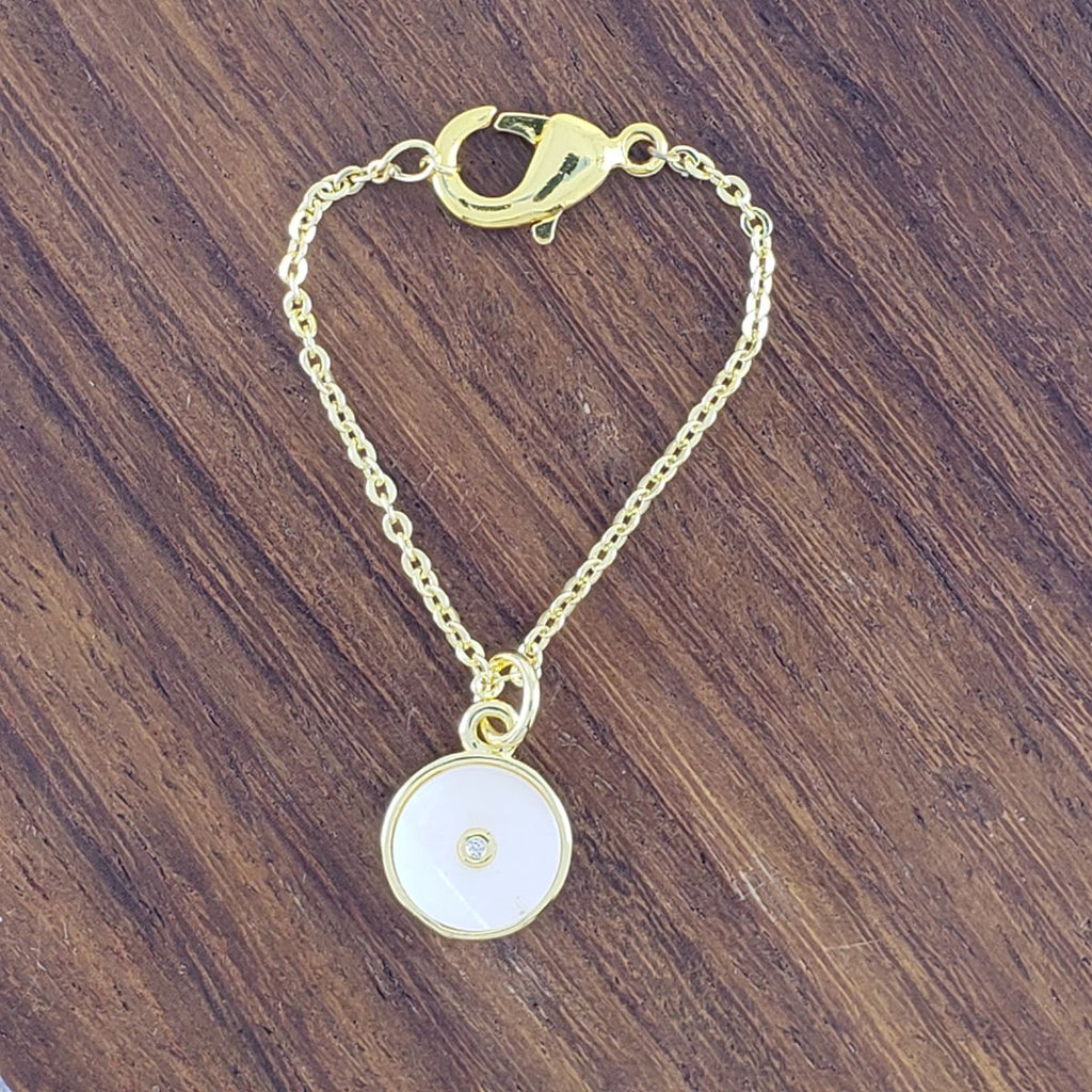 Round White Gold Slim Link Chain Watch Charm For Women Bulk