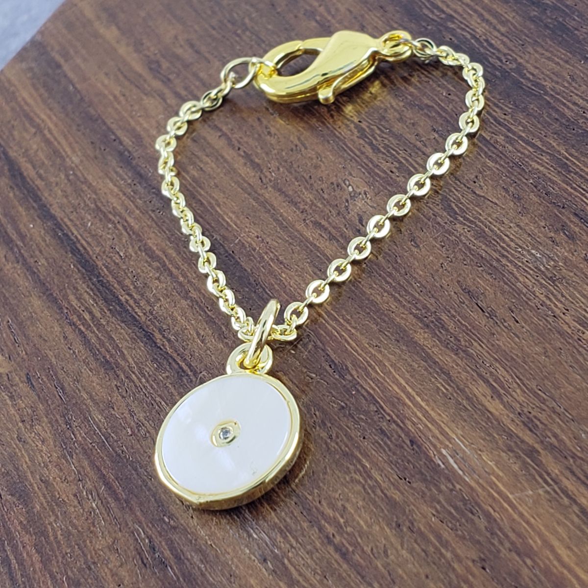 Round White Gold Slim Link Chain Watch Charm For Women Bulk