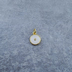 Round Gold White Copper Charm For Women Bulk
