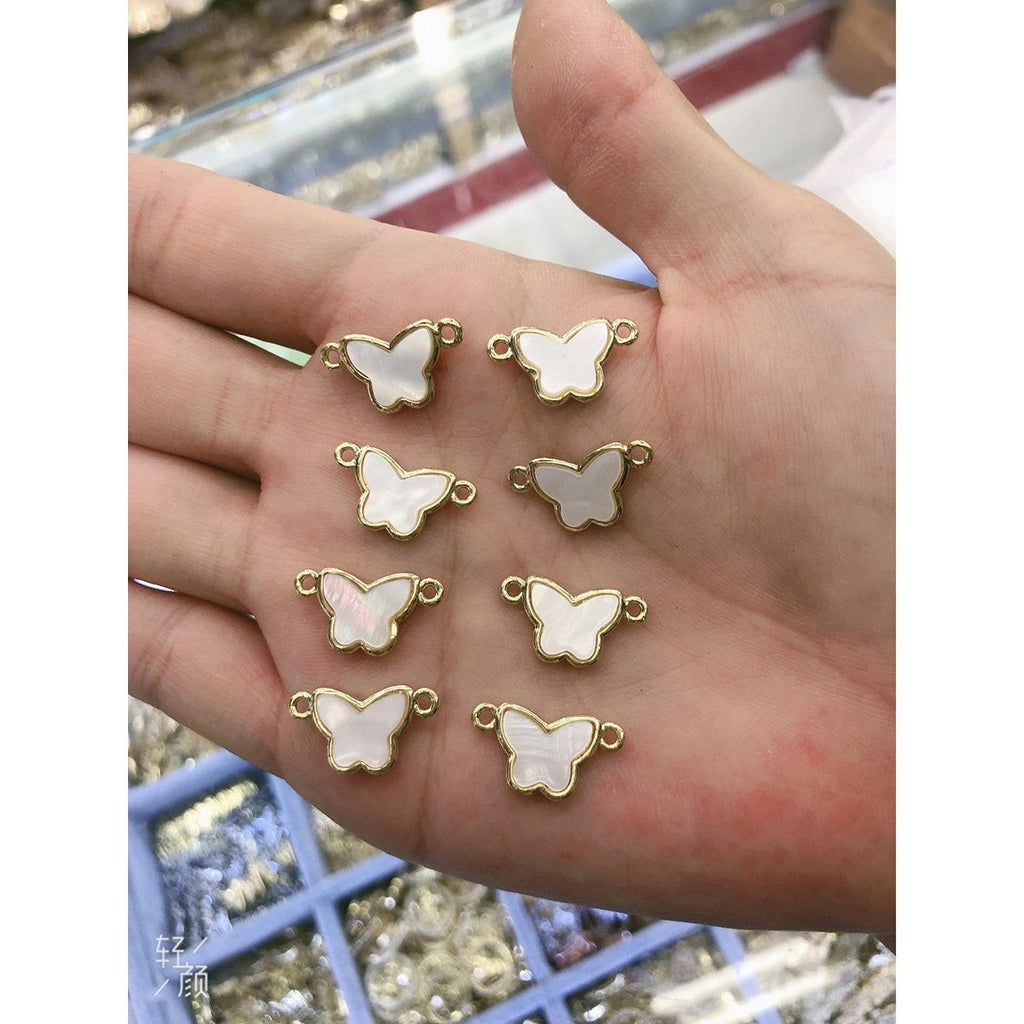 Butterfly Gold White Copper Charm For Women Bulk