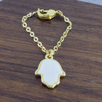 Hamsa White Gold Slim Link Chain Watch Charm For Women Bulk