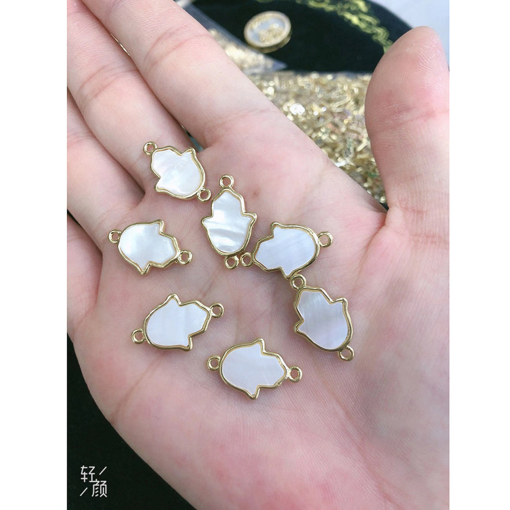Hamsa Gold White Copper Charm For Women Bulk