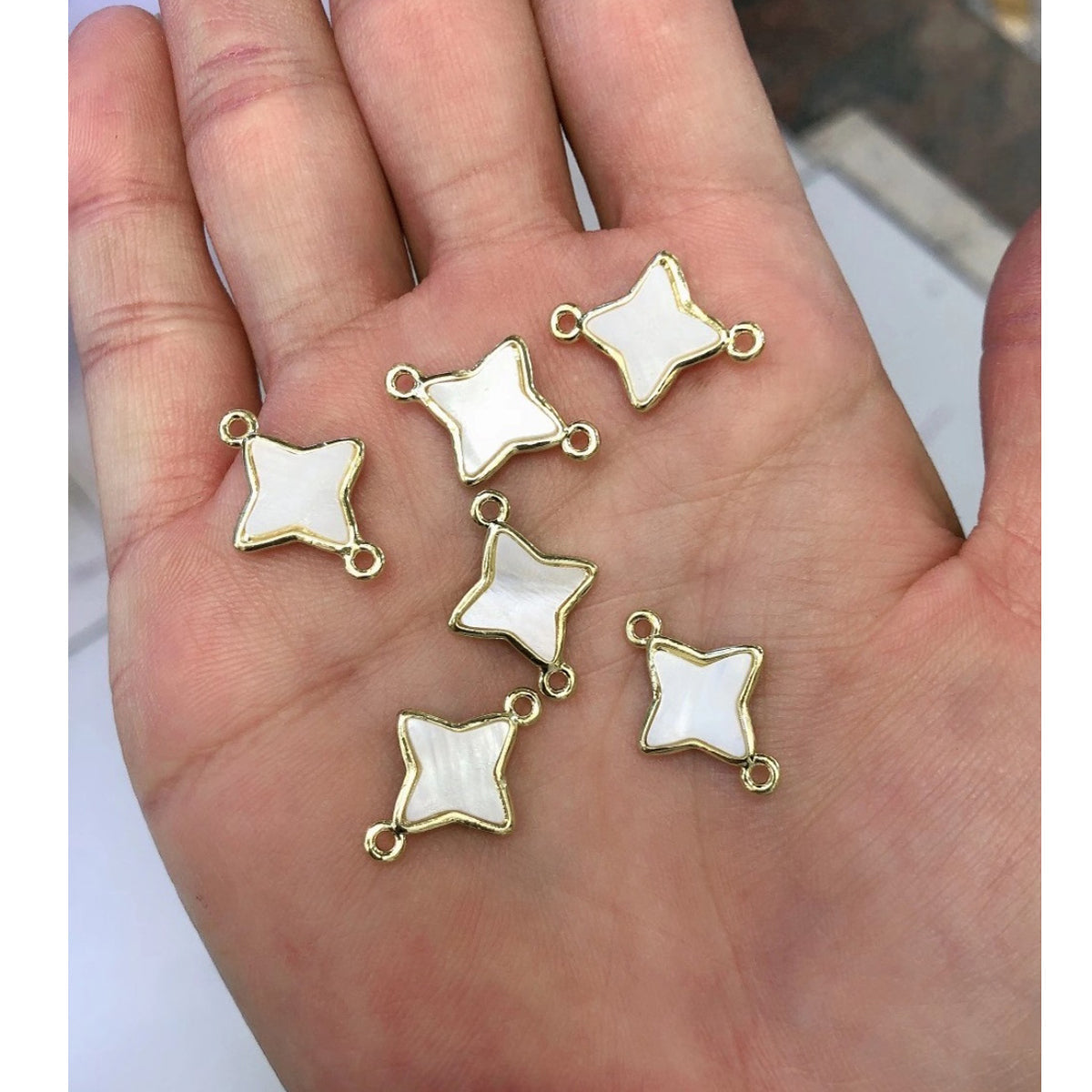 Star-Gold-White-Copper-Charm-For-Women-Girl Bulk