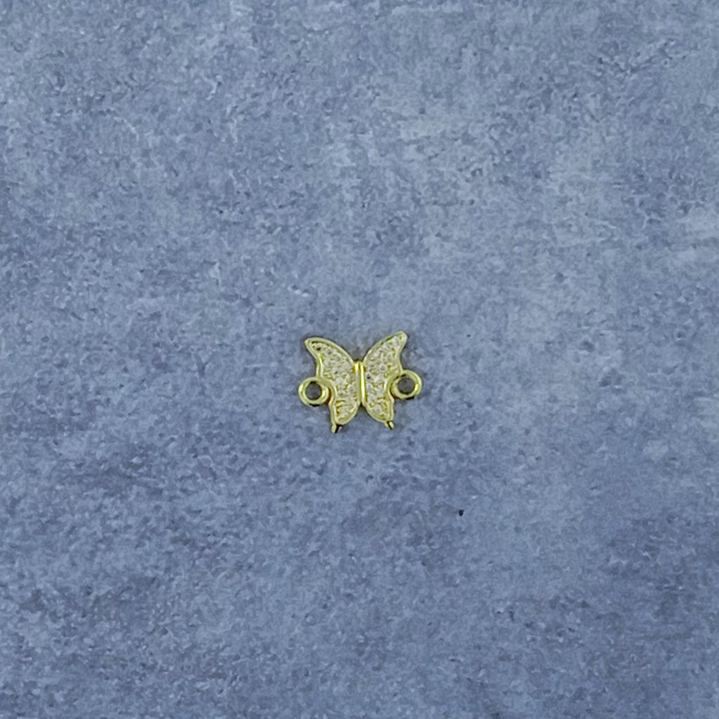 Butterfly Tiny Gold Zircon Copper Charm For Women Bulk