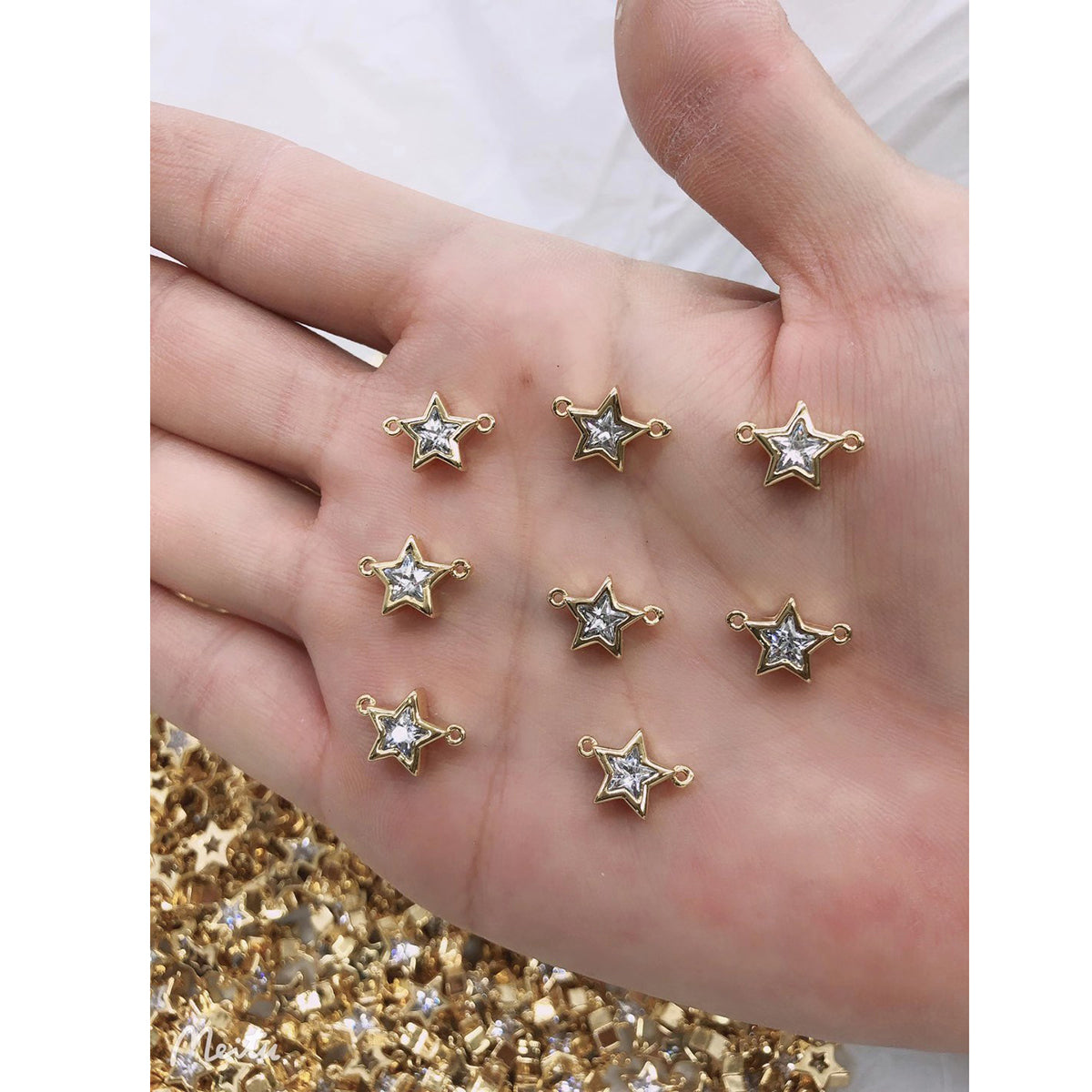 Star Gold Zircon Copper Charm For Women Bulk Secondary image