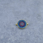 Round Evil Eye Black Blue Copper Charm For Women Bulk