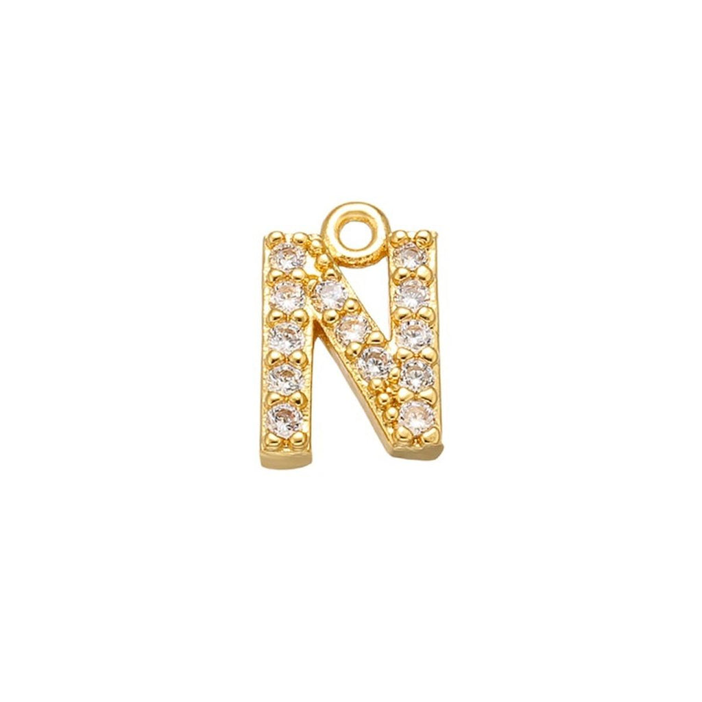 Small Initial Alphabets B Letter Ad American Diamond Gold Pendant For Women