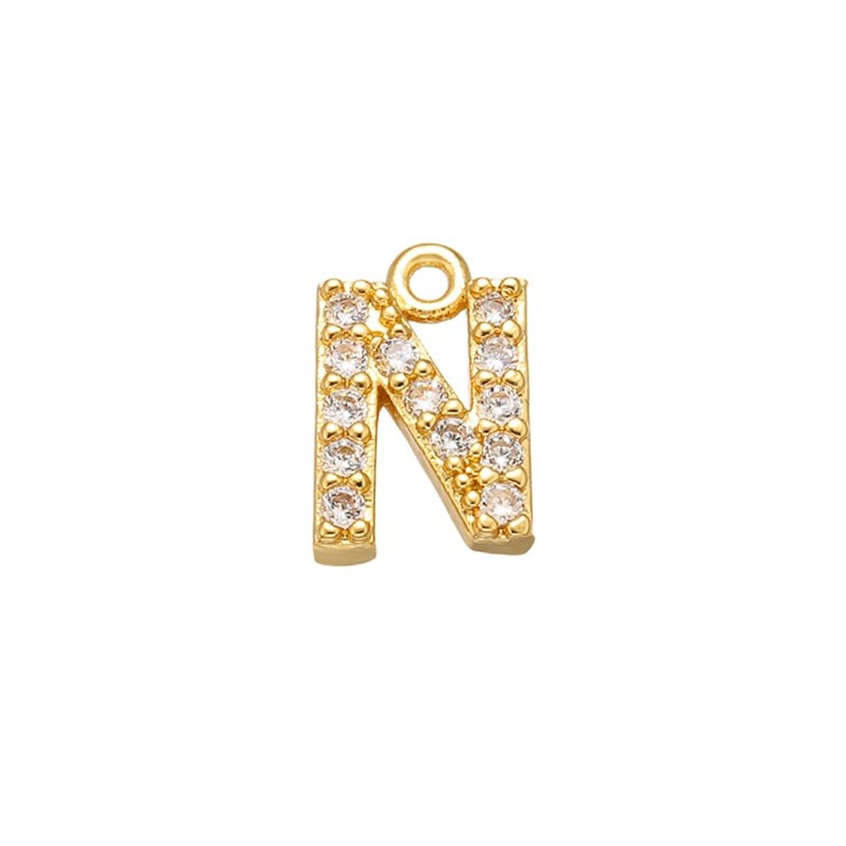Small Initial Alphabets B Letter Ad American Diamond Gold Pendant For Women