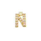 Small Initial Alphabets B Letter Ad American Diamond Gold Pendant For Women