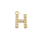 Alphabets Initial Letter American Diamonds Gold Copper Necklace Pendant Chain For Women
